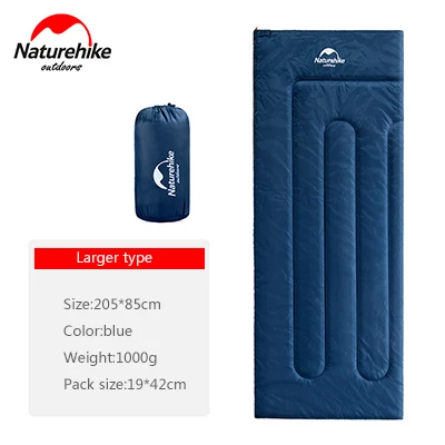 Navy Blue XL 37620 Naturehike Сверхлегкий портативный конверт хлопок открытый кемпинг спальный мешок NH19S015-D - Цвет: Navy Blue XL 37620