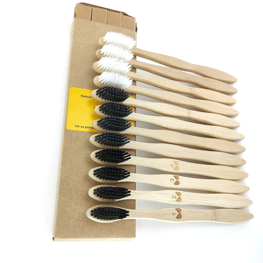 

4 шт./упаковка, бамбуковые зубные щётки