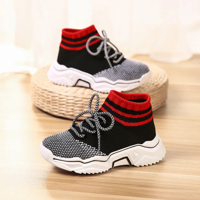 Autumn Winter Kids Sneakers Boys Girls Sport Shoes Slip-on Breathable Kids Socks Shoes Non-slip Snow Boots Children Casual Shoes 1