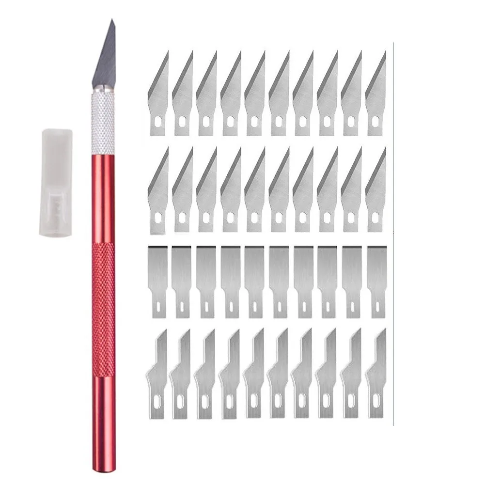 

Cutter Engraving Craft Blade+ 40pcs Blades Mobile Phone PCB DIY Repair Hand Tool