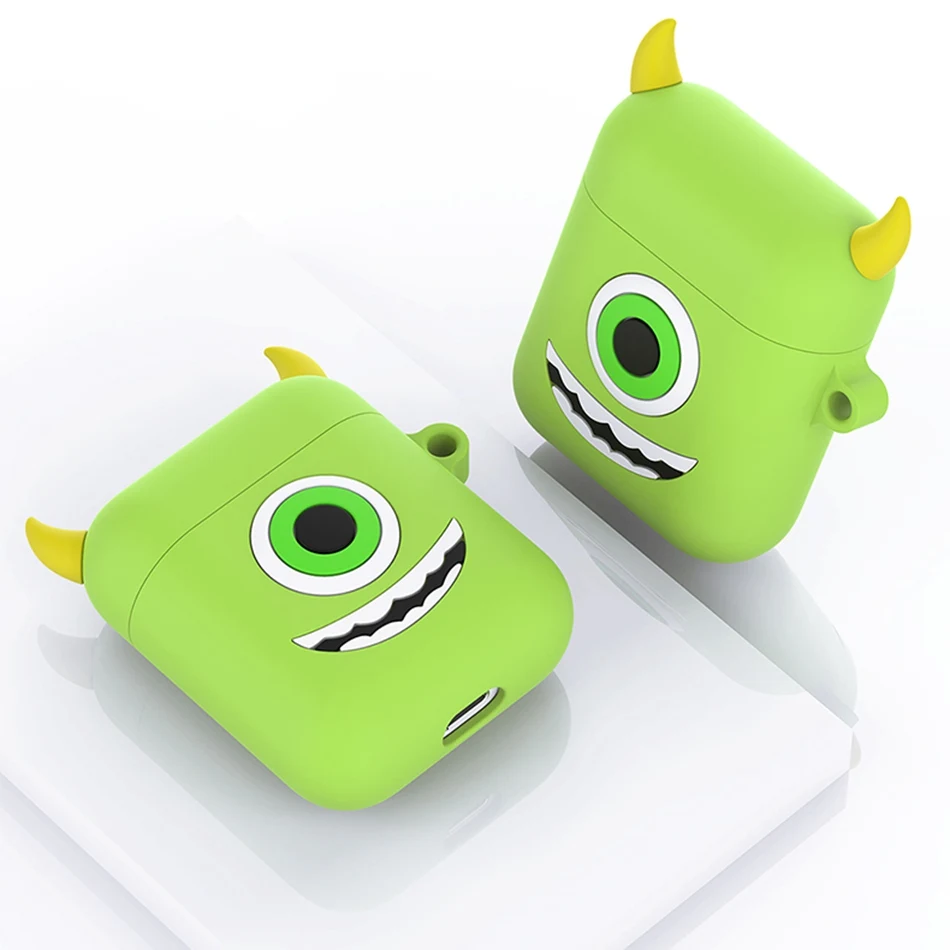 18M 3D милый чехол для наушников Airpods 2 Чехол аниме кошка силиконовая утка наушники защитная крышка для Apple Air pods для наушников Чехол - Цвет: 18M