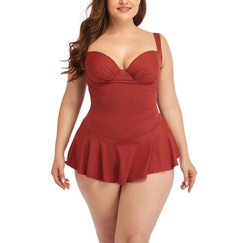 

New Push Up One Piece Swimsuit Women Plus Size Swimwear Large Big Plussize Swimming Suits Beachwear Bathing Suits