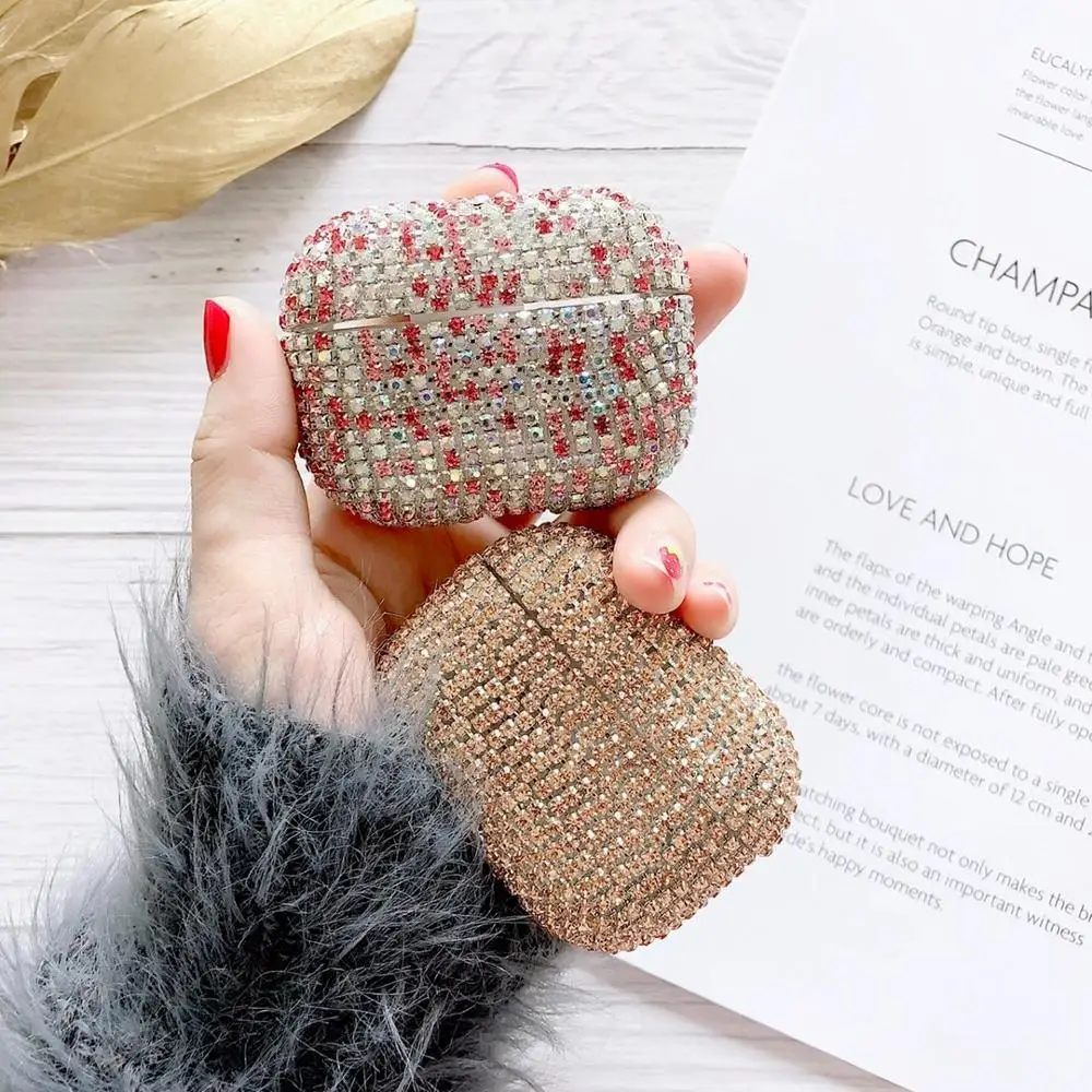 

Luxury 3D Bling diamonds hard case for Apple Airpods 3 pro protective Wireless Bluetooth Earphone Accessories cover Charging box