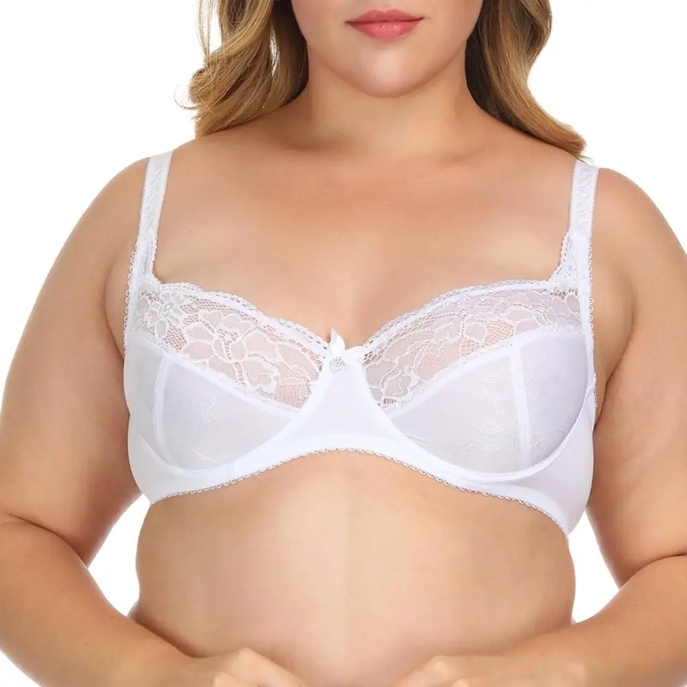 Женские кружевные бюстгальтеры YANDW белый прозрачный бюстгальтер Бралетт на