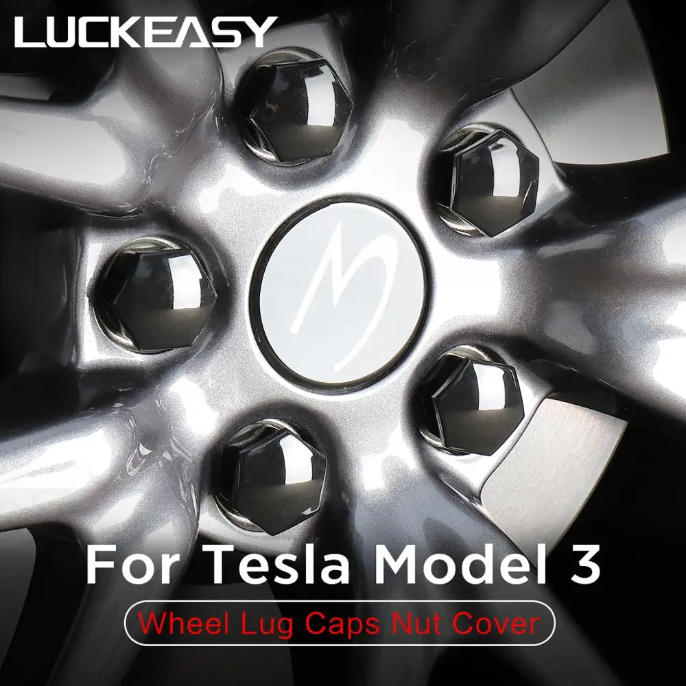 Набор колпачков на колесные диски LUCKEASY для Tesla Model 3 2017 2021 Aero центральные и