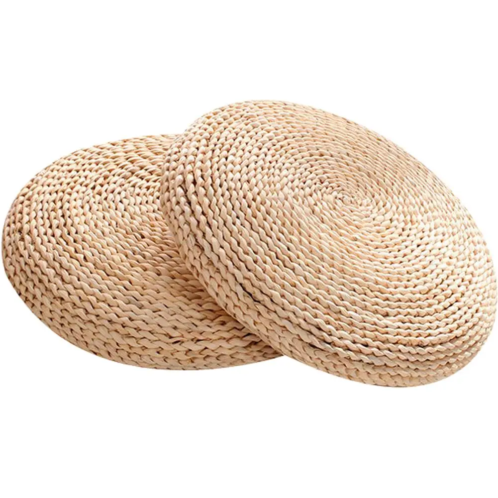 1pc Round Natural Straw Weave Zafu Meditation Yoga Mat Chair Cushion Seat Japanese-style Tatami | Дом и сад