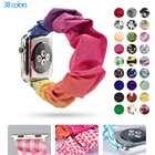 Ремешок для Apple watch band 44 мм 40 мм, эластичный браслет для iwatch band 38 мм 42 мм, женские аксессуары для Apple watch Series se 6 5 4 3 2 1