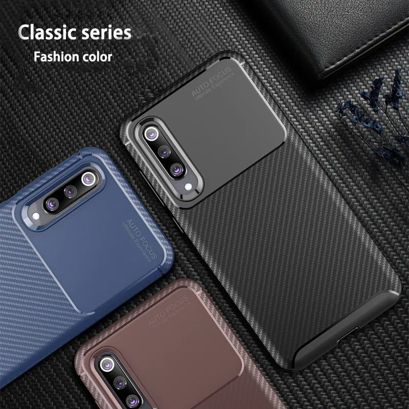 Карбоновый чехол для телефона Xiaomi Redmi GO K20 6A 7A 5 Plus Note 6 7 Pro Mi 9 SE 10 Lite 9T A2 A3 CC9 CC9E