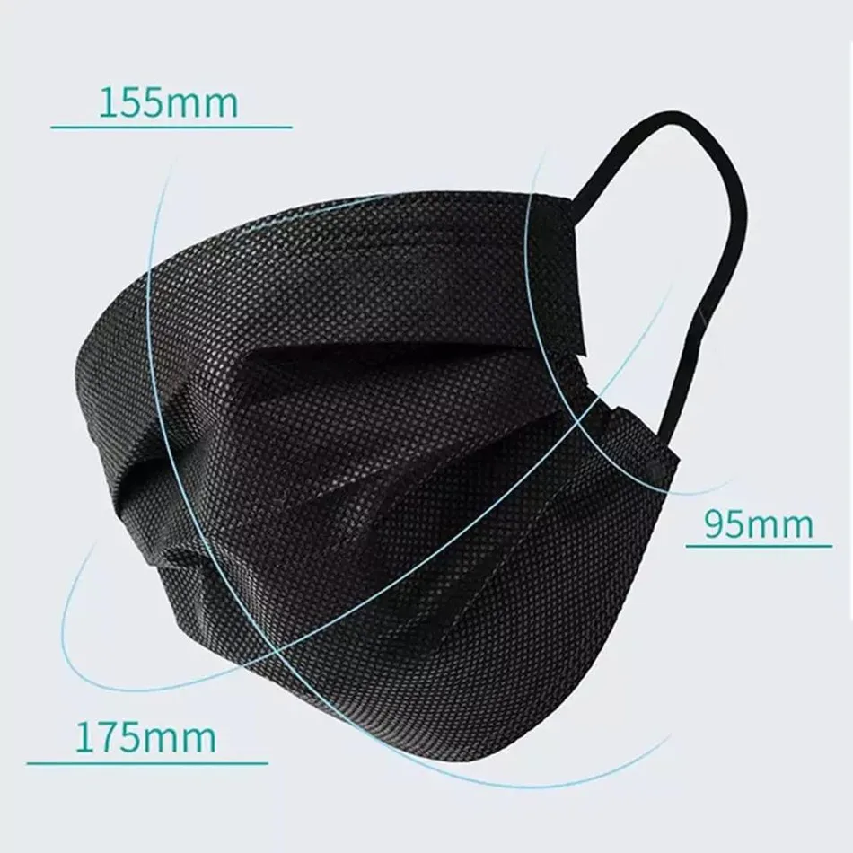 500 Pcs Mouth Masks 3-layer Anti-Dust Disposable Mascarillas Non Woven Meltblown Cloth Elastic Ear Loop Face Mask | Безопасность и