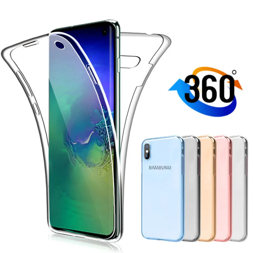 Полностью закрытый чехол 360 для Samsung Galaxy S20 S10 S9 S8 Plus Ultra A81 A41 A31 A50 A50S A51 A70 A70S A71 мягкий