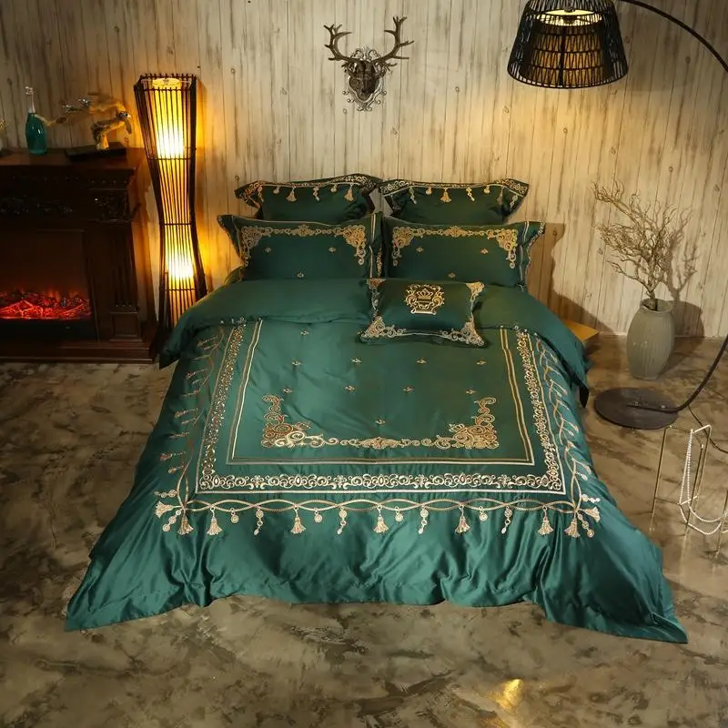 

4/6Pcs Top-Level Egypt Cotton Royal Legends Luxury Bedding Set Embroidery Duvet Cover Set Bed Sheet Pillowcases Queen King Size