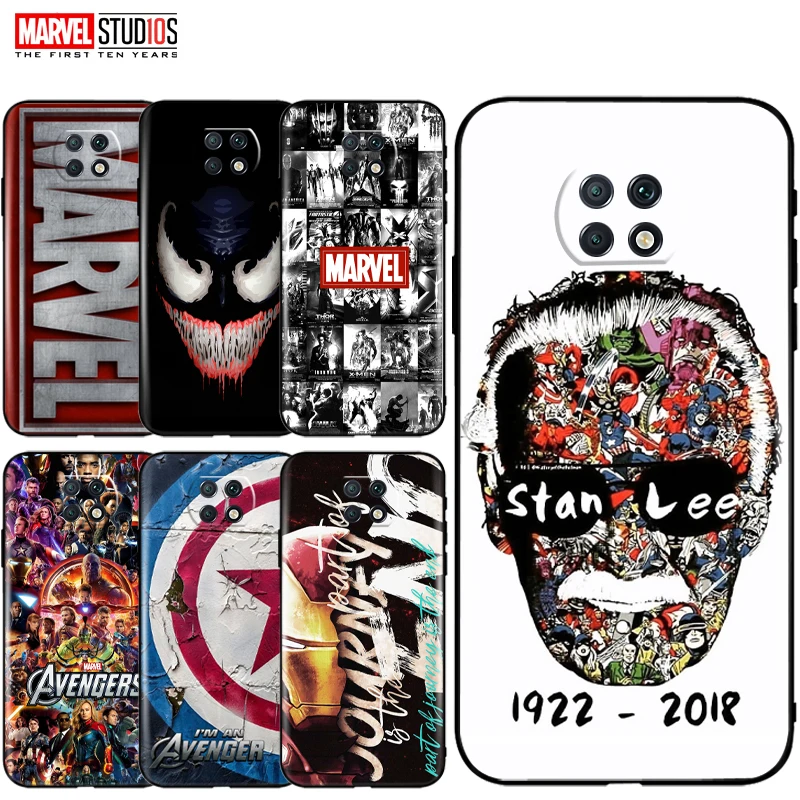 

Marvel Avengers Phone Case For Xiaomi Redmi Note 9T Captain America Iron Man SpiderMan Hulk Thor Venom Deadpool Coque Back Cover