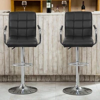 set of 2 modern bar chairs dining room chairs adjustable swivel bar stools kitchen counter dining chairs for home office salon