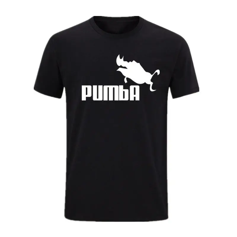 2019 Забавные милые футболки homme Pumba с принтом мужские повседневные хлопковые топы