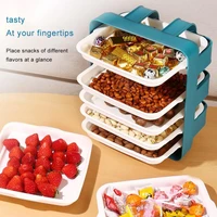 kitchen multi functional side dish plate stacked storage hot pot food plate multi layer dish tray plate artifact