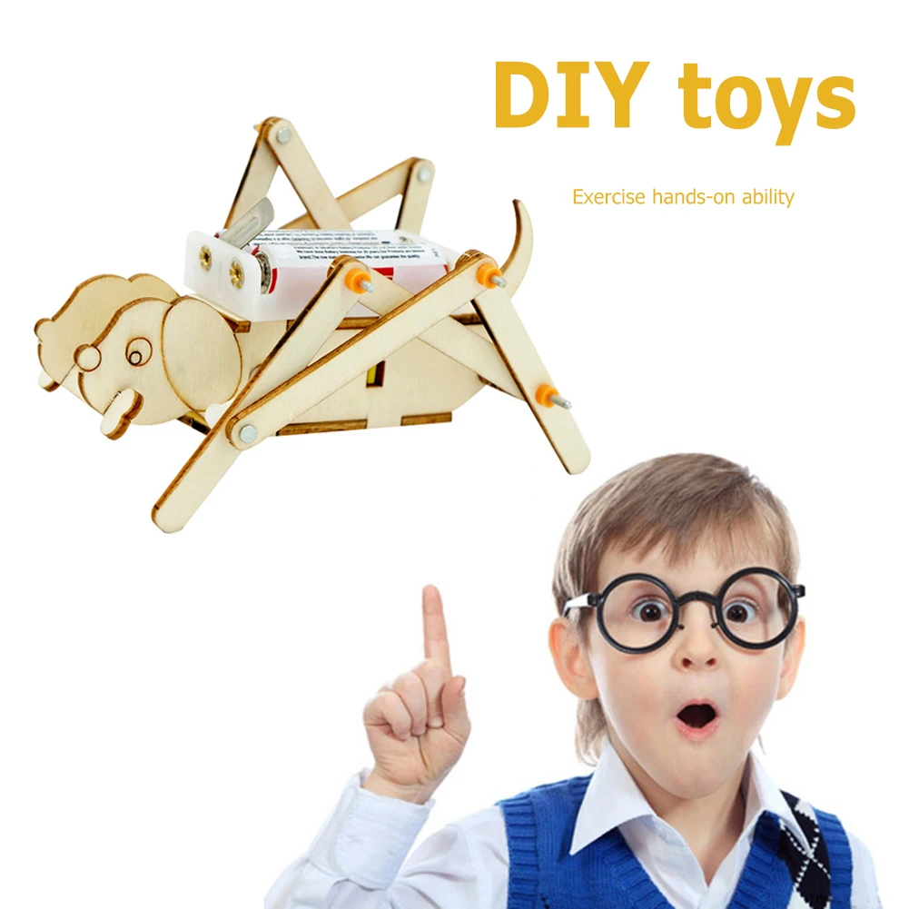 

DIY Crawling Mechanical Dog Science Experiment Model Toys Materials Kit