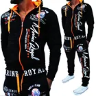 Спортивный костюм мужской Zogaa, свитшот с капюшоном и штаны, весна-осень