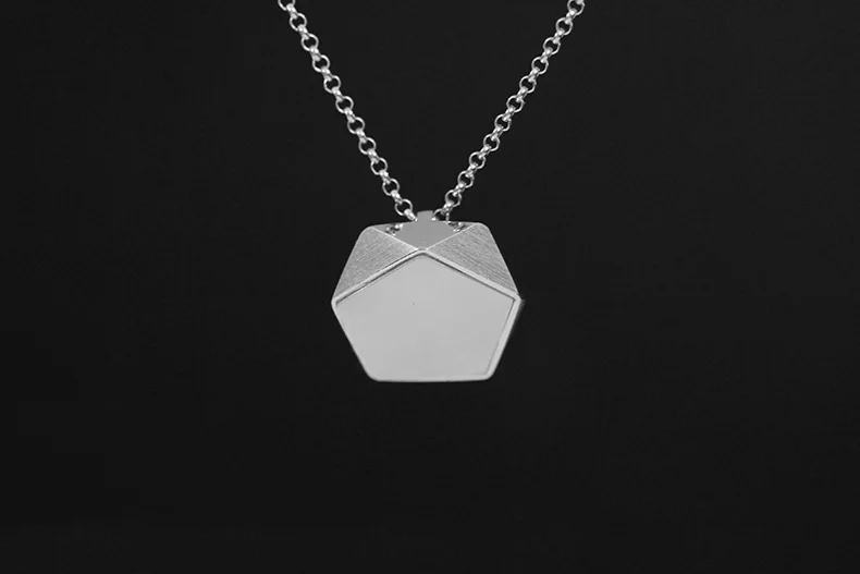 INATURE, 925 пробы, серебряная, белая оболочка, модные геометрические многоугольные подвески, ожерелья для женщин, ювелирные изделия, аксессуары