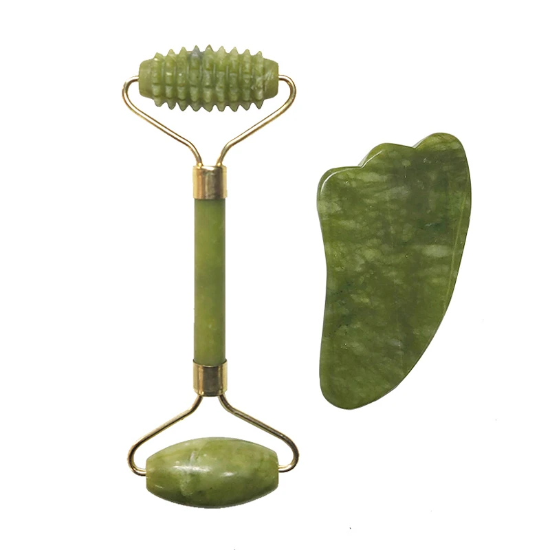 Натурального нефрита маска для глаз роликовый массажер лица доска гуаша