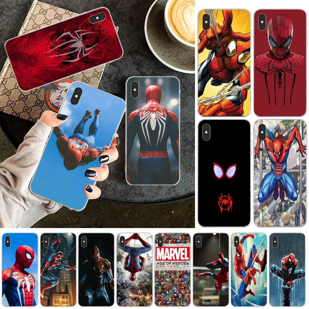 Viviana Прозрачный чехол для телефона с изображением Человека паука Marvel роскошный