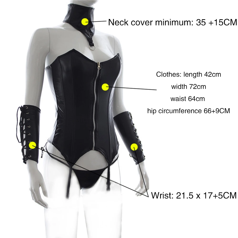 Женский Секс Связывание Straitjacket наручные манжеты нижнее белье Шея крышка жгут