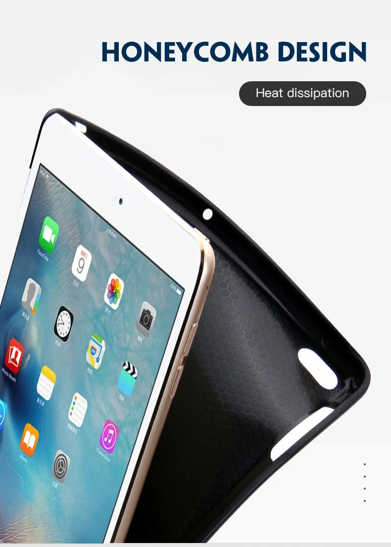 Чехол Funda для iPad Pro 11 с держателем для карандашей, умный кожаный тройной бумажник из искусственной кожи+ силиконовая задняя крышка для нового iPad Pro 11
