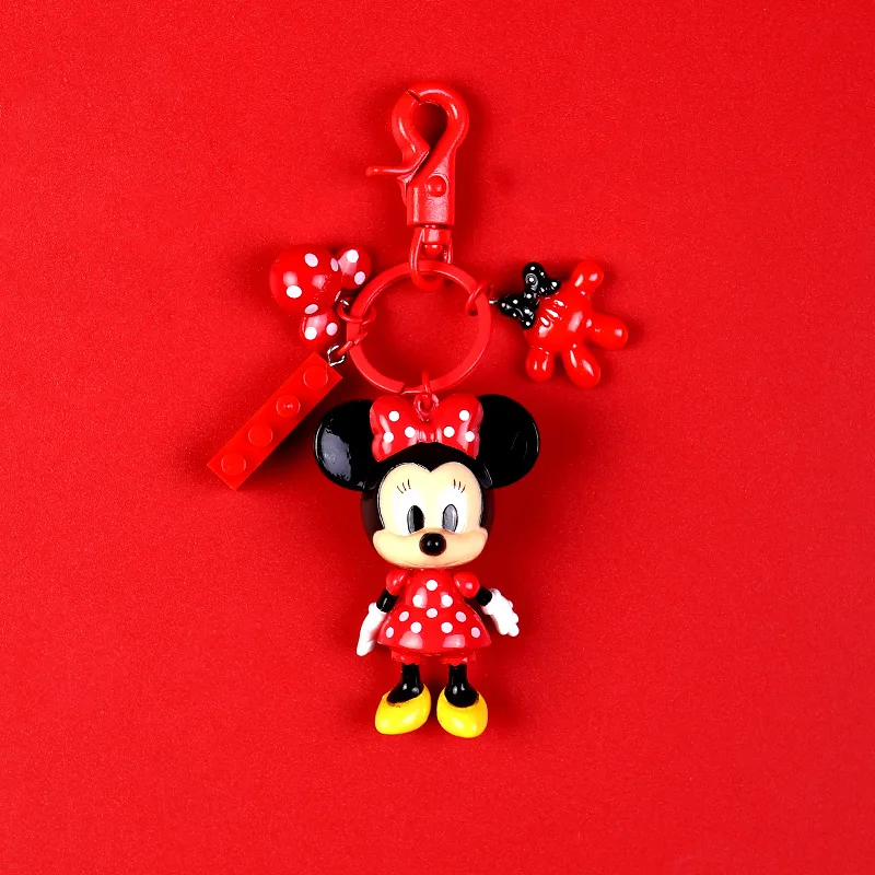 Disney Микки Маус Минни Сумка в виде пакета молока кулон милый мультфильм автомобиль брелок школьный сумка с подвесками девочка мальчик сувенирный подарок игрушка - Цвет: 1