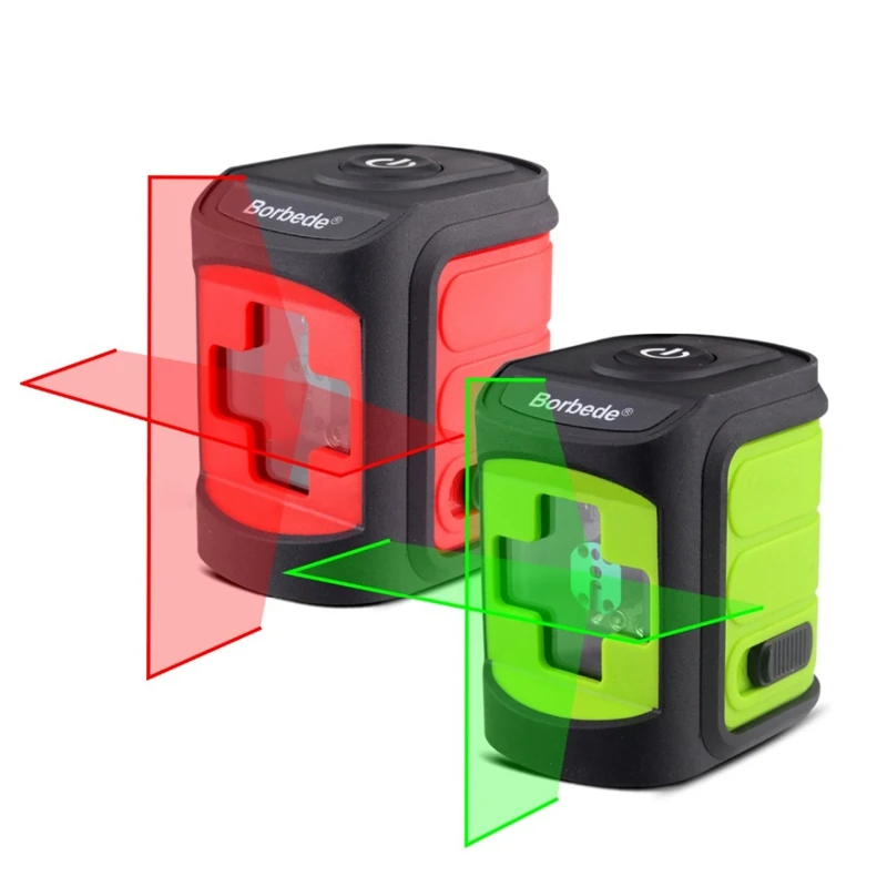 

PINTUDY 2 Lines Red/Green Beam Laser Level Self-Leveling Horizontal Vertical Cross Line Portable Mini Level Meter For Building