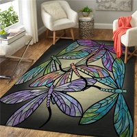 dragonfly 3d printed carpet mat for living room doormat flannel print bedroom non slip floor rug 01