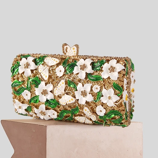 Женские вечерние сумки с фиолетовым цветком и бриллиантами женские сумочки