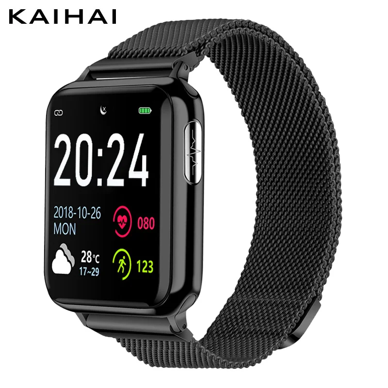 Мужские смарт часы KAIHAI H69 ECG PPG SpO2 HRV умные для фитнеса измеритель артериального