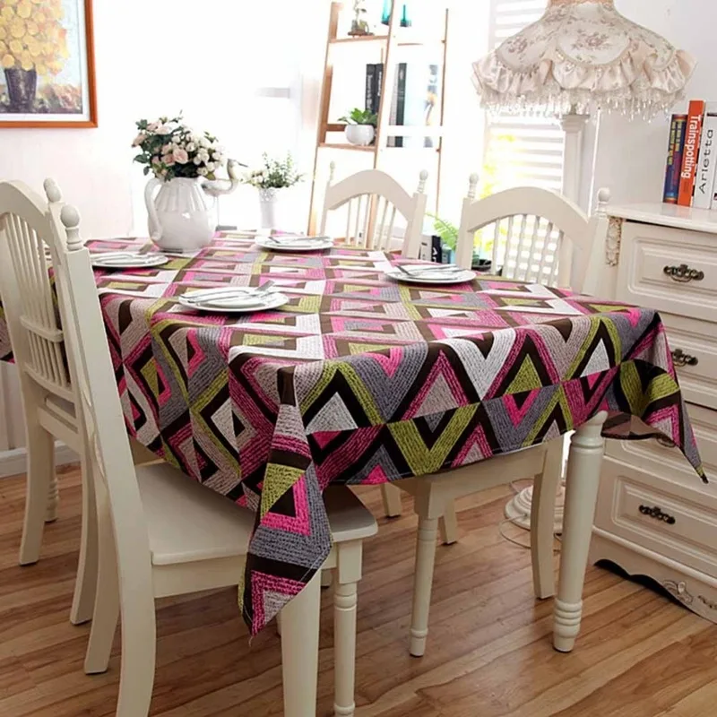 

Tablecloth Modern Fashion Minimalist Thick Canvas Geometric Shaped Table Cover Coffee Tablecloth for Hotel Banquet Home Decor