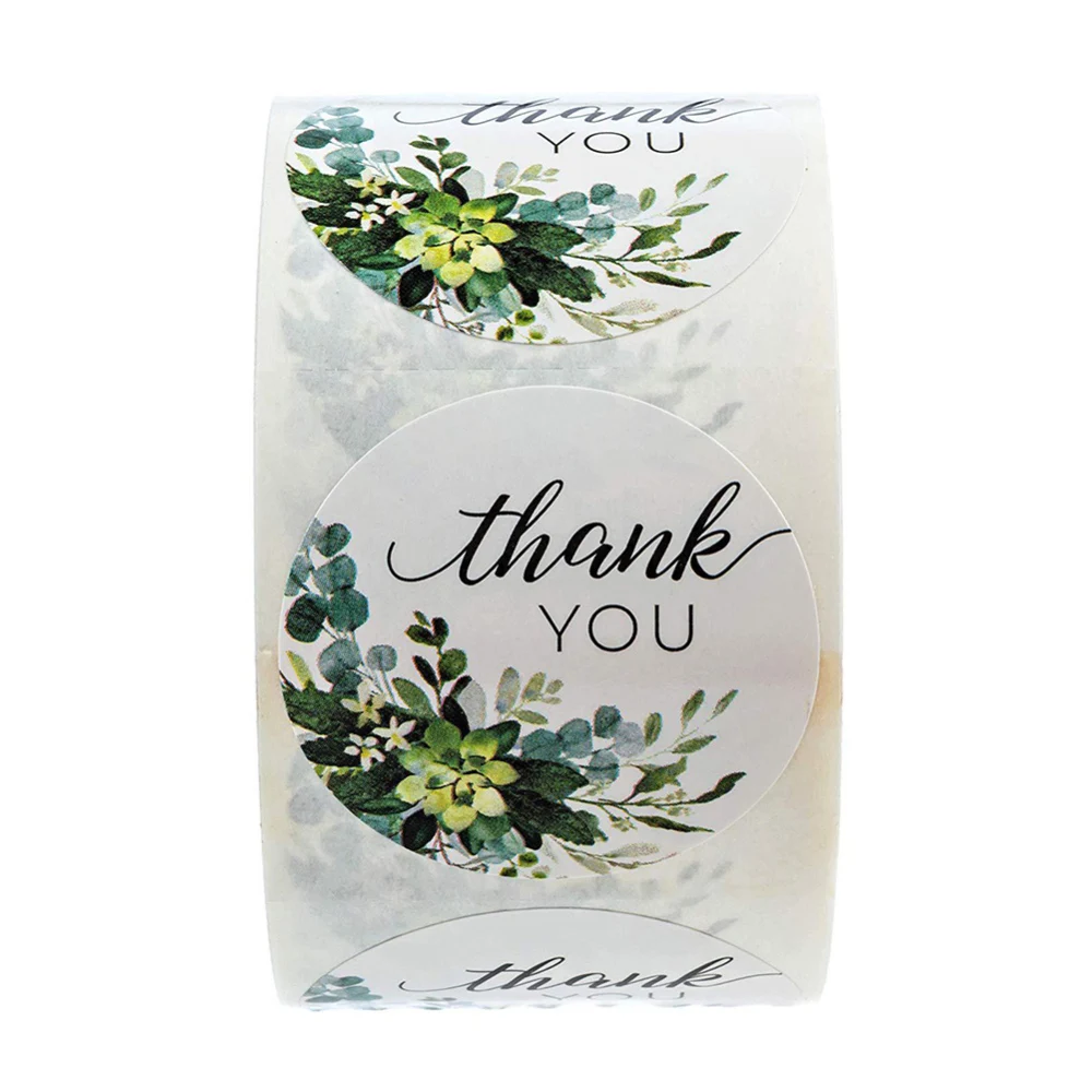 

500 Pcs/ Roll Thank You Stickers Seal Labels Handmade Custom Sticker Scrapbooking For Gift Decoration Stationery Sticker