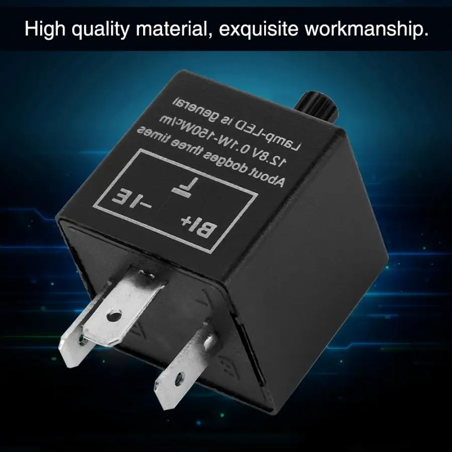 CF14 JL-02 12V 3 Pin LED Flasher Flash Relay for Turn Signal Light Hyper Flash Or Normal Lights Relay 0.1W-150W LED Flash Relay