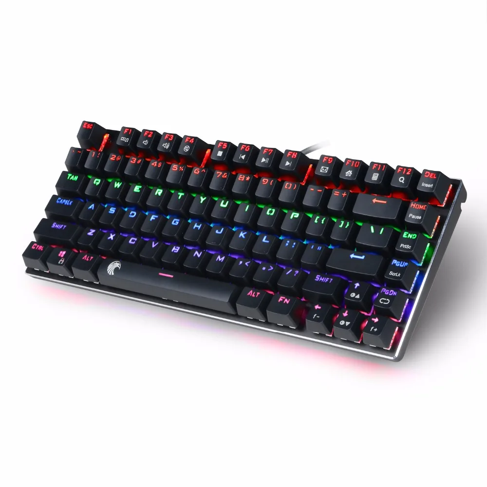 

TKL Mechanical Keyboard multiple Switches 81 keys rainbow LED Backlit Aluminum Gaming Keyboard with Detachable Cable Z88