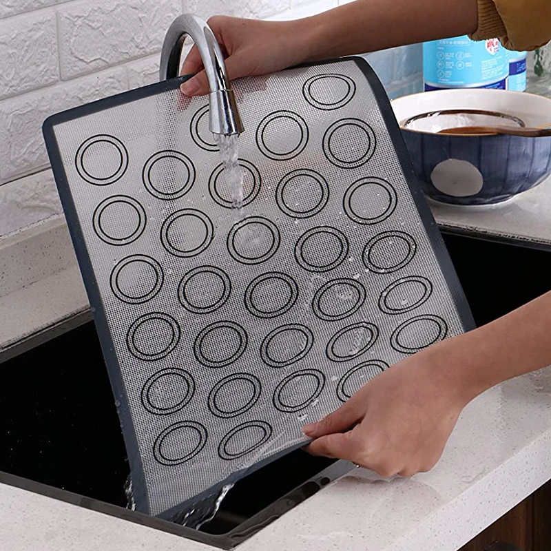 Антипригарный силиконовый коврик для выпечки макарон лист раскатки теста