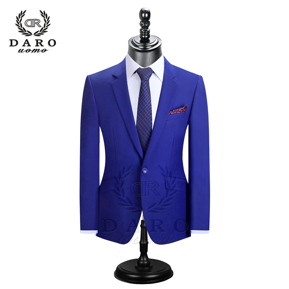 DR8158-8 DARO Мужские Костюмы Блейзер с брюками приталенный Повседневный пиджак на одной пуговице для свадьбы DR8158 - Цвет: DR8158-8