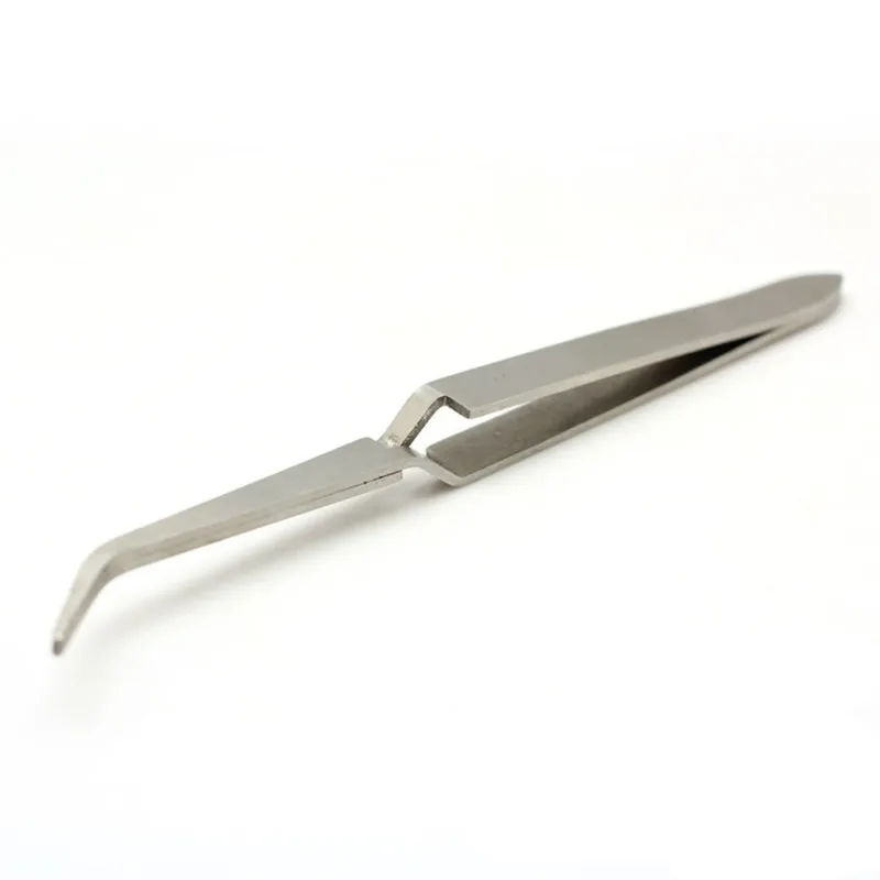 Stainless Steel Cross Action Tweezers Nail Styling Clip Manicure Nail Art Tools Shaping Tweezer Acrylic UV Gel Curve Fixed Pinch