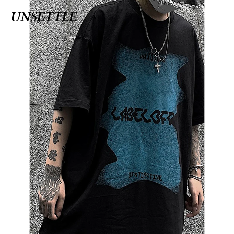 UNSETTLE 2020SS летняя футболка Harajuku для мужчин/женщин хип хоп с забавным