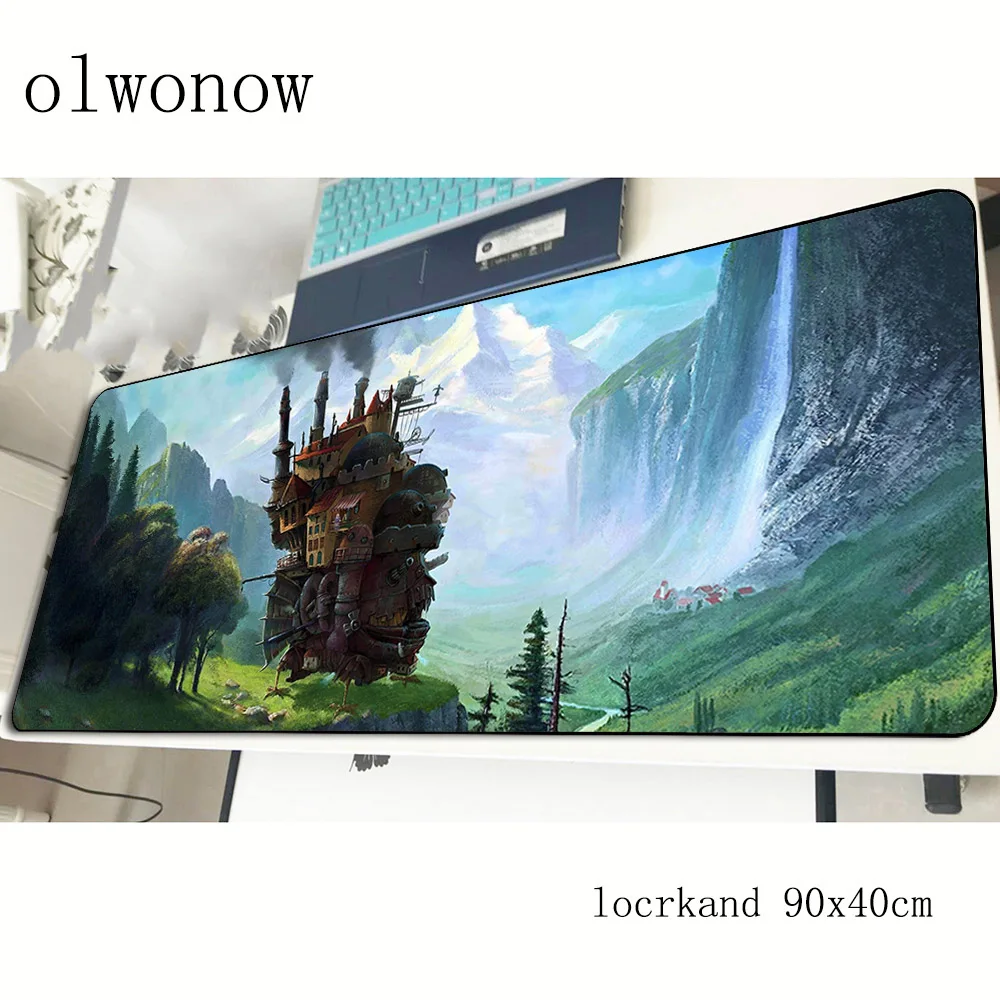 

Howl's Moving Castle pad mouse computer gamer anime mouse pad 900x400x3mm padmouse cheapest mousepad gadget office desk mats
