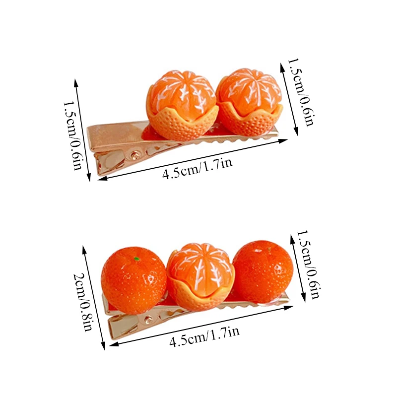 

Creative Orange Hair Clips Cute Hairpins Girls Kids Funny Barrette Fruit Cartoon Creativity Hairpin Headband Hair Accessories