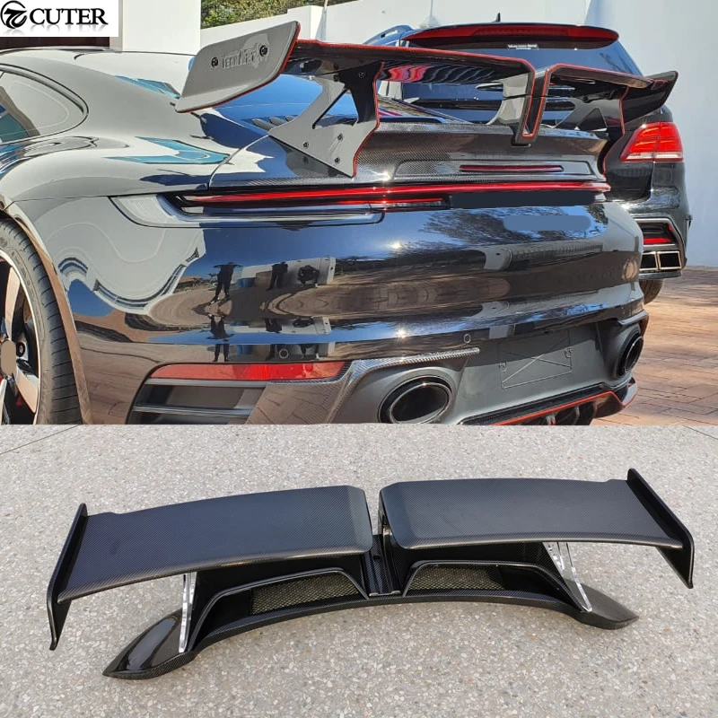 911 992 Ta Style задний спойлер из углеродного волокна комплект стекловолокна для Porsche