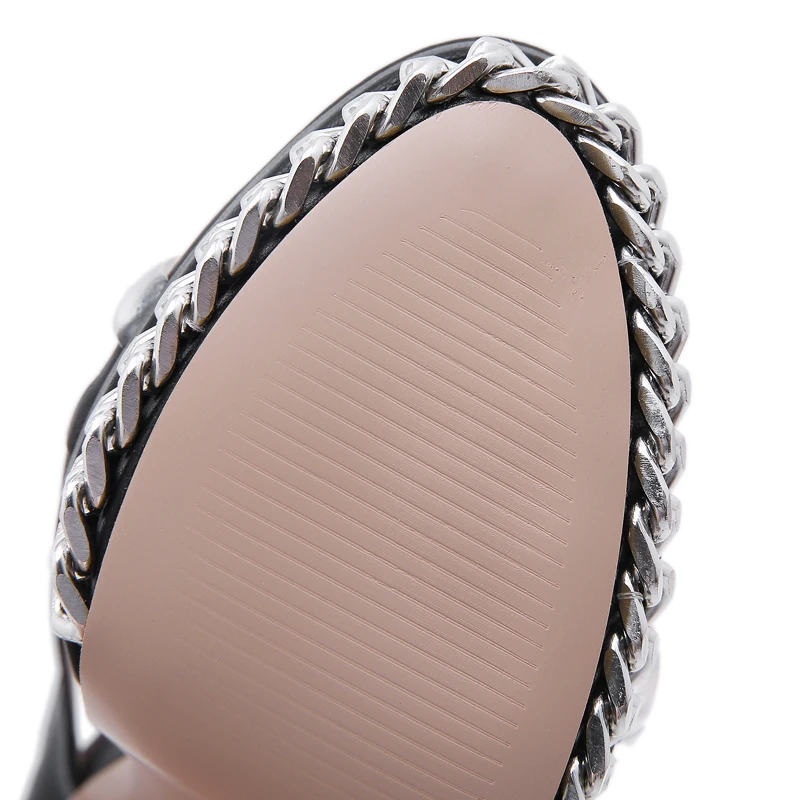 

Big Size 34-42 Femme Sexy Thong Shoes Woman Heels Ladies Chain Platform High Heel Sandals 2020 Sandals Women Party Shoes Femmes
