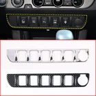 Центральный переключатель управления автомобиля, функциональная кнопка, панель панели, обшивка, ABS углеродное волокно для Toyota Tacoma 2016-2020, аксессуары для интерьера