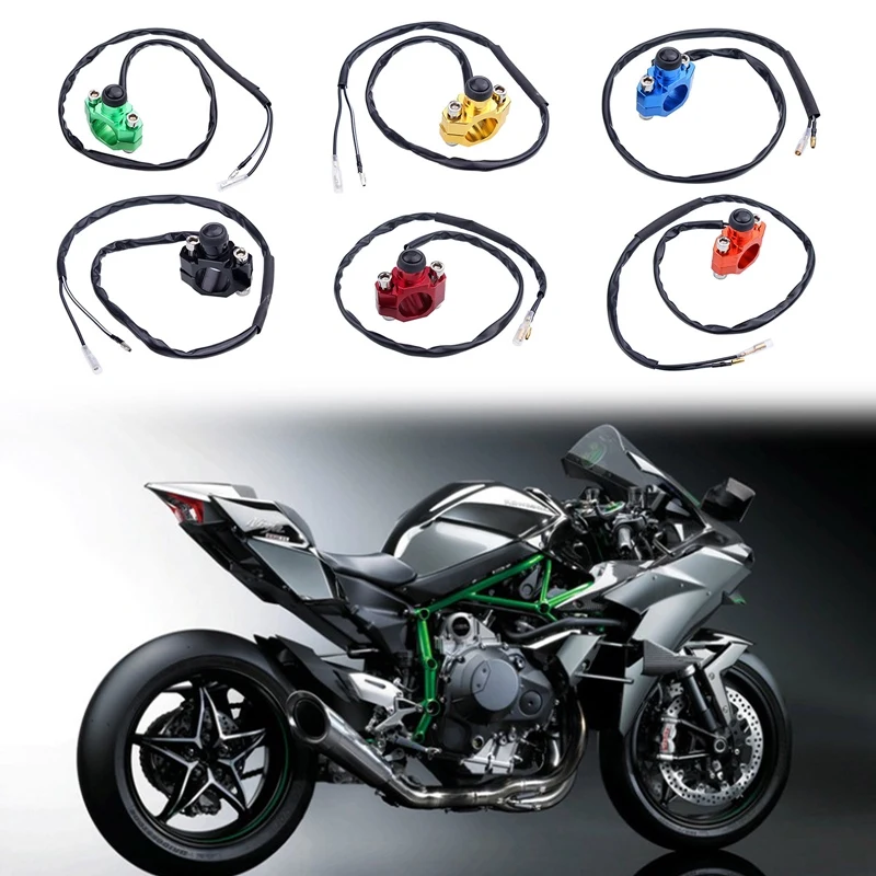 

Modified CNC With Base, Start, Double Flashing Switch, Motorcycle Headlight Modification Accessories 1 Set 6 Colors