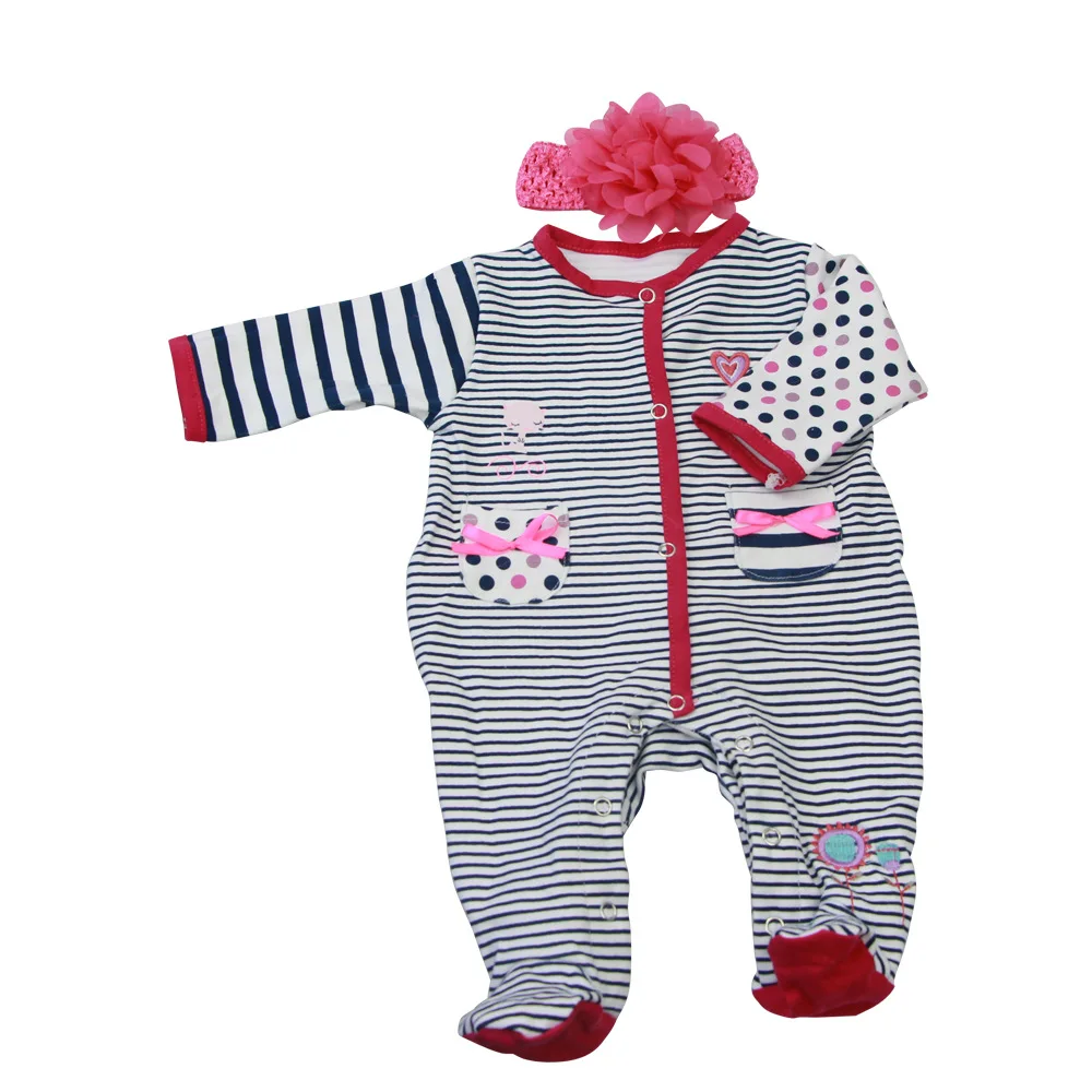 

50-57cm reborn baby doll clothes alive bow pretty waist design dress with headdress for infant dolls accessories bonecas gift