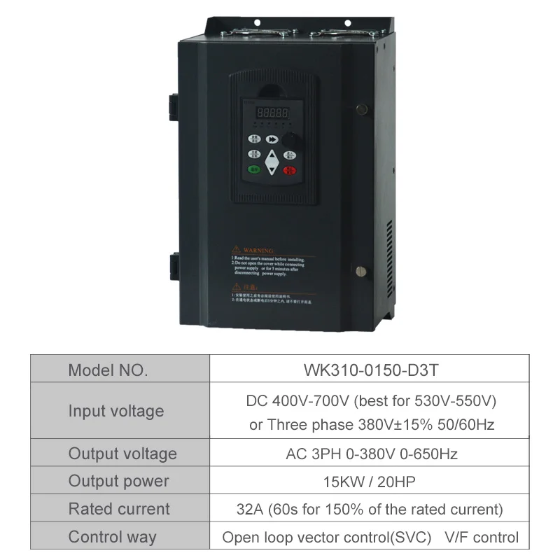 15kw 380V 15KW/18.5kw VFD высокопроизводительный фотоэлектрический Насос Инвертор VFD переменного тока тройной(3) фазовый выход - Цвет: 15kw