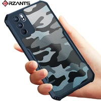 rzants for oppo reno 6 5g reno6 pro 5g reno6 z 5g case hard camouflage cover tpu frame bumper half clear phone shell