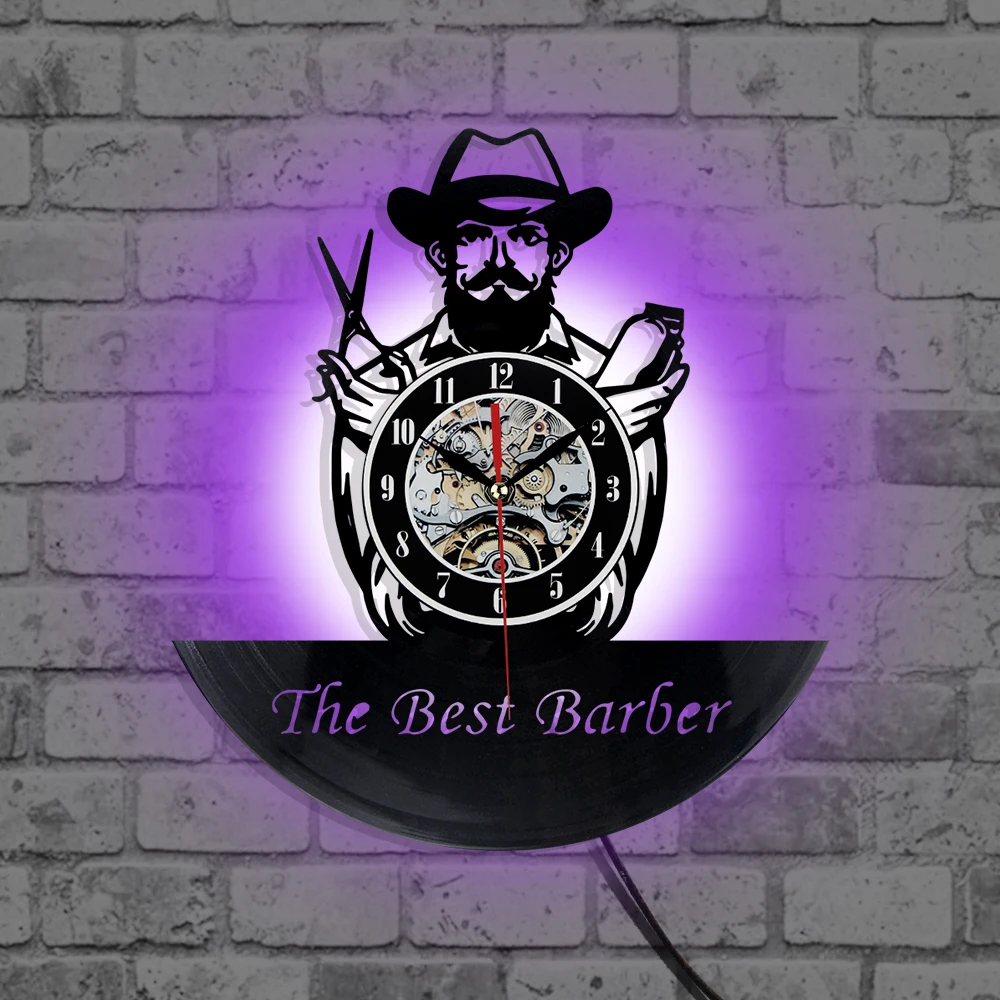 

The Best Barber Record Vinyl Wall Clock In Wall Vinyl Wall Clocks for School Classroom Home Decor Wall Clock Watch 2020 New