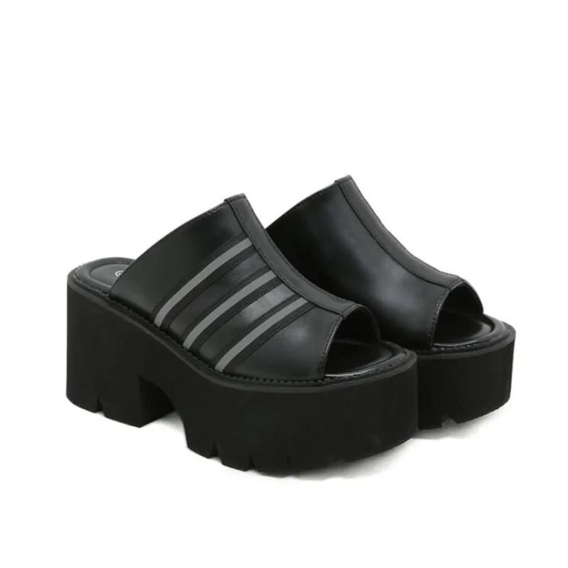 Сандалии женские на танкетке 8 см босоножки без застежек удобная повседневная